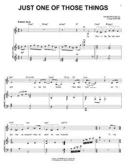 page one of Just One Of Those Things (Piano & Vocal)
