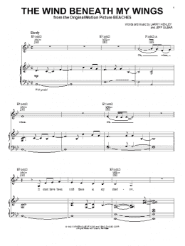 page one of The Wind Beneath My Wings (Piano & Vocal)