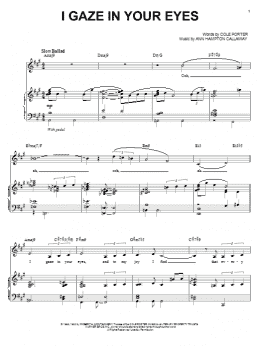 page one of I Gaze In Your Eyes (Piano & Vocal)