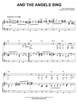 page one of And The Angels Sing (Piano & Vocal)