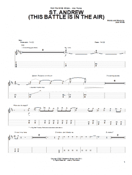 page one of St. Andrew (This Battle Is In The Air) (Guitar Tab)