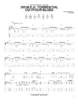 page one of 300 MPH Torrential Outpour Blues (Guitar Tab)