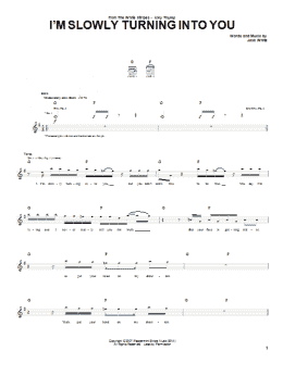 page one of I'm Slowly Turning Into You (Guitar Tab)