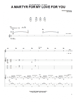 page one of A Martyr For My Love For You (Guitar Tab)