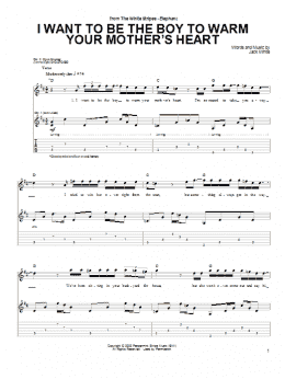 page one of I Want To Be The Boy To Warm Your Mother's Heart (Guitar Tab)
