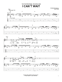 page one of I Can't Wait (Guitar Tab)