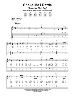 page one of Shake Me I Rattle (Squeeze Me I Cry) (Easy Guitar Tab)