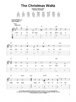 page one of The Christmas Waltz (Easy Guitar Tab)