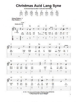 page one of Christmas Auld Lang Syne (Easy Guitar Tab)