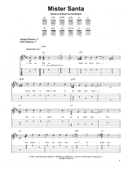 page one of Mister Santa (Easy Guitar Tab)