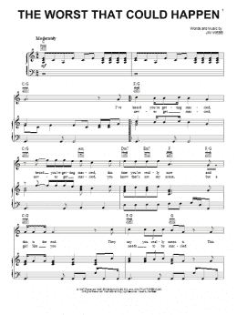 page one of The Worst That Could Happen (Piano, Vocal & Guitar Chords (Right-Hand Melody))