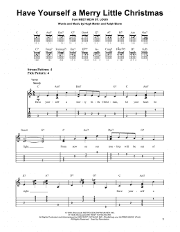 page one of Have Yourself A Merry Little Christmas (Easy Guitar Tab)