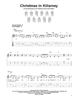 page one of Christmas In Killarney (Easy Guitar Tab)