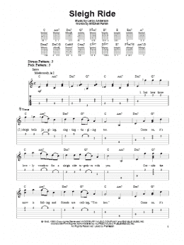 page one of Sleigh Ride (Easy Guitar Tab)