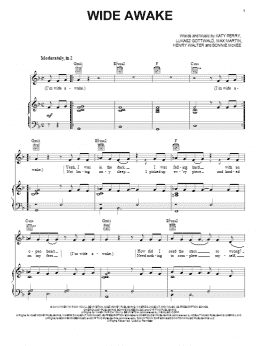 page one of Wide Awake (Piano, Vocal & Guitar Chords (Right-Hand Melody))