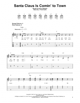 page one of Santa Claus Is Comin' To Town (Easy Guitar Tab)