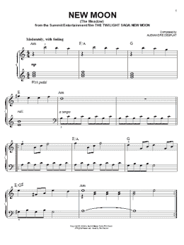 page one of New Moon (The Meadow) (Easy Piano)