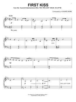 page one of First Kiss (Piano Solo)
