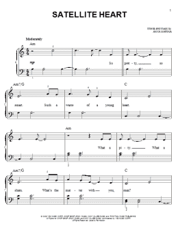 page one of Satellite Heart (Easy Piano)