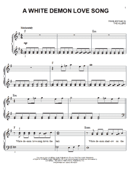 page one of A White Demon Love Song (Easy Piano)