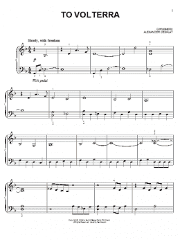 page one of To Volterra (from The Twilight Saga: New Moon) (Easy Piano)