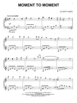 page one of Moment To Moment (Piano Solo)