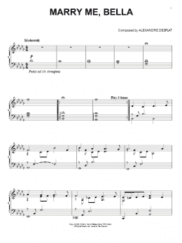 page one of Marry Me, Bella (from The Twilight Saga: New Moon) (Piano Solo)