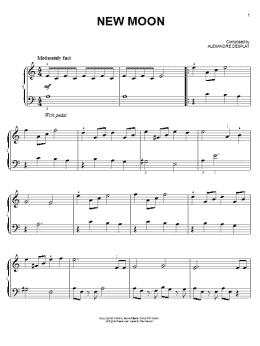 page one of New Moon (from The Twilight Saga: New Moon) (Easy Piano)