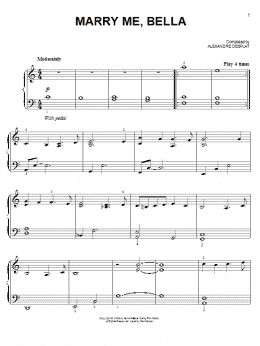 page one of Marry Me, Bella (from The Twilight Saga: New Moon) (Easy Piano)