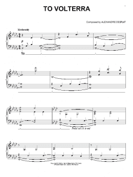 page one of To Volterra (from The Twilight Saga: New Moon) (Piano Solo)