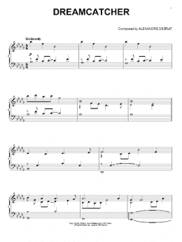 page one of Dreamcatcher (from The Twilight Saga: New Moon) (Piano Solo)