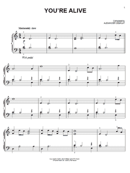 page one of You're Alive (from The Twilight Saga: New Moon) (Easy Piano)