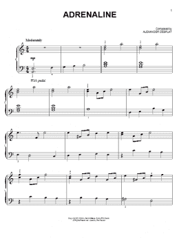page one of Adrenaline (from The Twilight Saga: New Moon) (Easy Piano)