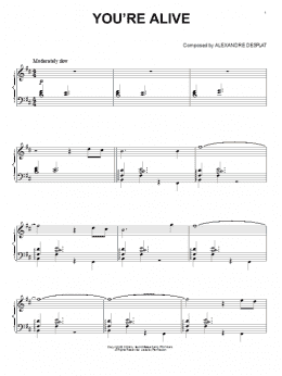 page one of You're Alive (from The Twilight Saga: New Moon) (Piano Solo)