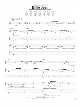 page one of Billie Jean (Guitar Tab)