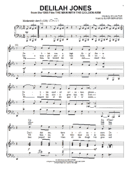 page one of Delilah Jones (Piano, Vocal & Guitar Chords (Right-Hand Melody))