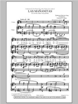 page one of Las Mananitas (2-Part Choir)