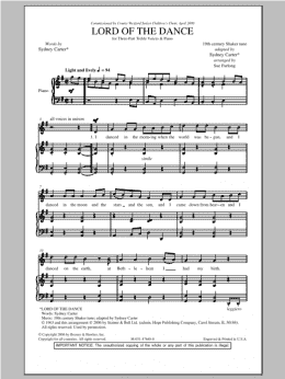 page one of Lord Of The Dance (3-Part Treble Choir)