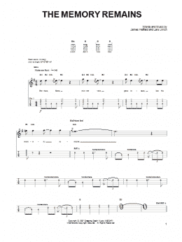 page one of The Memory Remains (Ukulele)