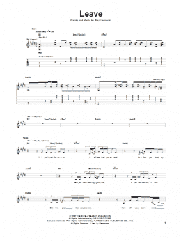 page one of Leave (Guitar Tab)