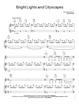 page one of Bright Lights And Cityscapes (Piano, Vocal & Guitar Chords (Right-Hand Melody))