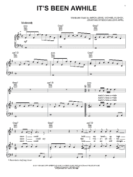 page one of It's Been Awhile (Piano, Vocal & Guitar Chords (Right-Hand Melody))