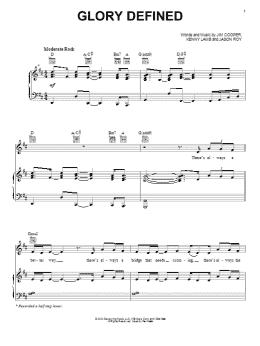 page one of Glory Defined (Piano, Vocal & Guitar Chords (Right-Hand Melody))