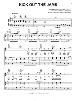 page one of Kick Out The Jams (Piano, Vocal & Guitar Chords (Right-Hand Melody))