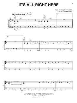 page one of It's All Right Here (Piano, Vocal & Guitar Chords (Right-Hand Melody))