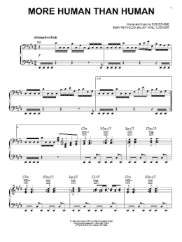 page one of More Human Than Human (Piano, Vocal & Guitar Chords (Right-Hand Melody))