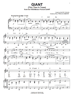 page one of Giant (This Then Is Texas) (Piano, Vocal & Guitar Chords (Right-Hand Melody))