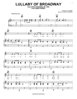 page one of Lullaby Of Broadway (Piano, Vocal & Guitar Chords (Right-Hand Melody))
