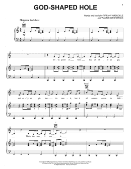 page one of God-Shaped Hole (Piano, Vocal & Guitar Chords (Right-Hand Melody))
