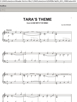 page one of Tara's Theme (Piano, Vocal & Guitar Chords (Right-Hand Melody))